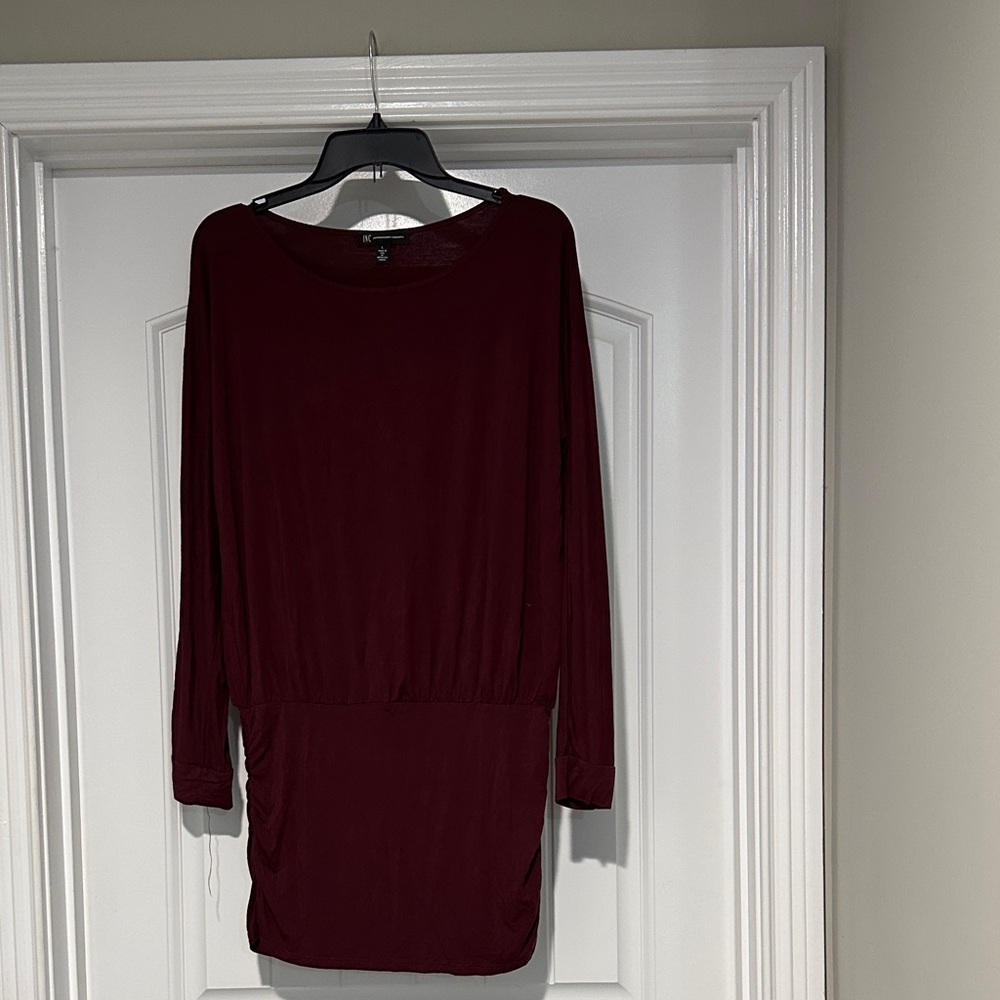 Elegant Burgundy Long Sleeve top